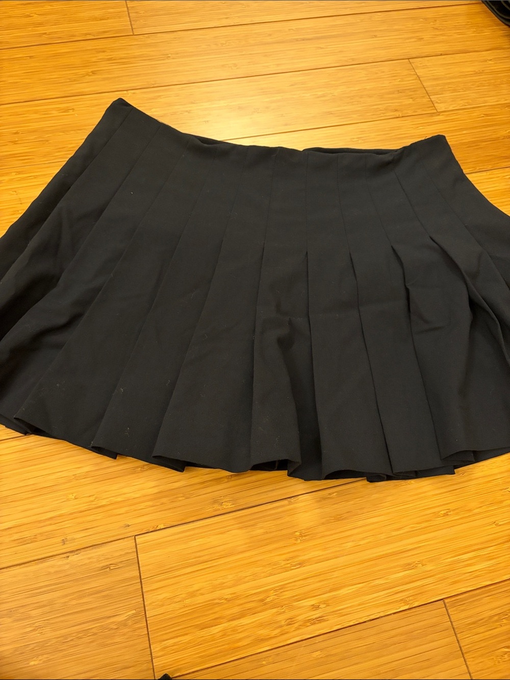 Women's Navy Pleated Mini Skirt